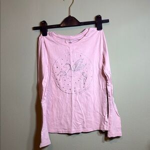 Pink Long Sleeve Shirt with Pegasus Design size L (10-11)